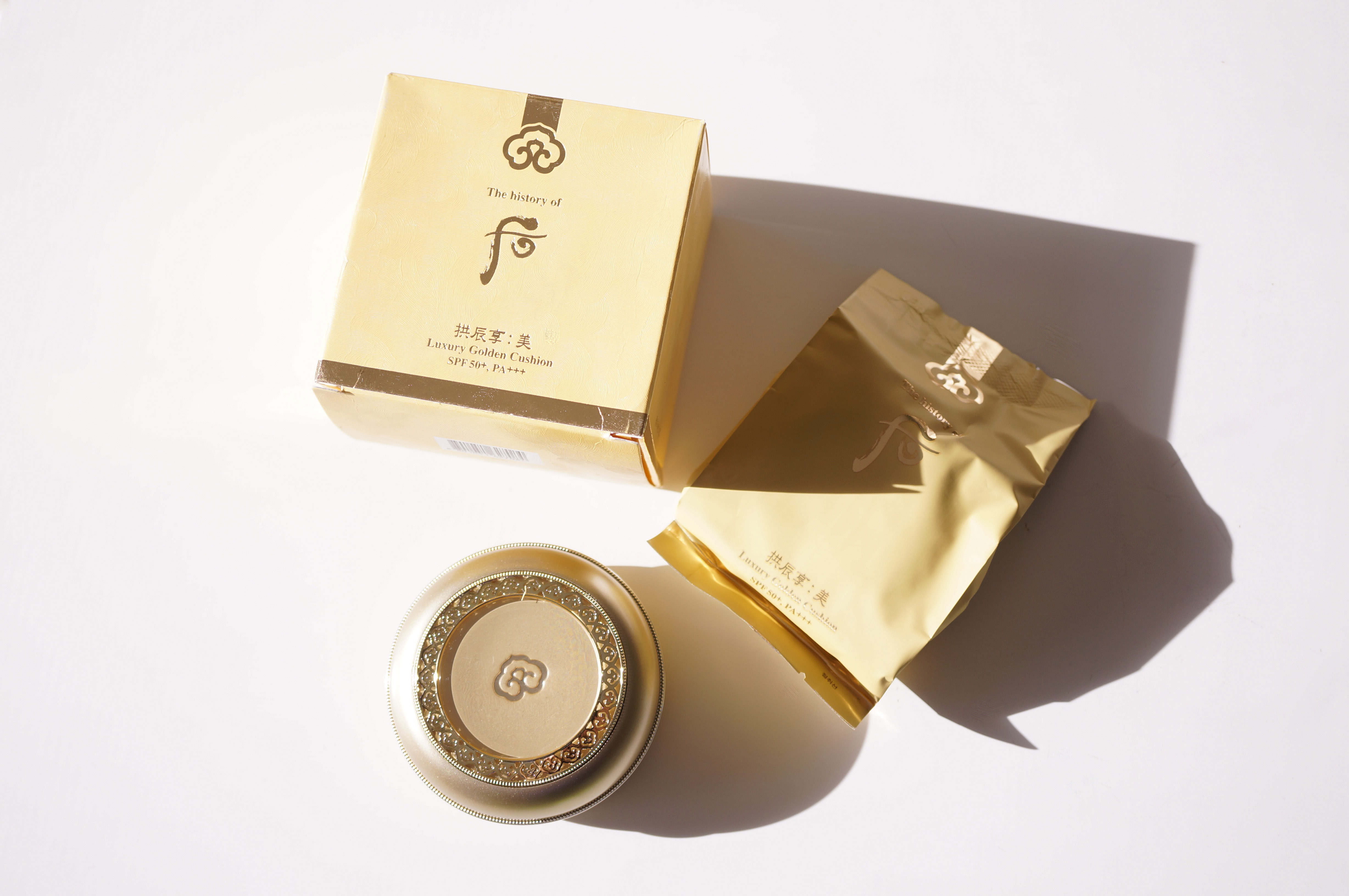 韩系气垫的佼佼者,WHOO黄金气垫粉底